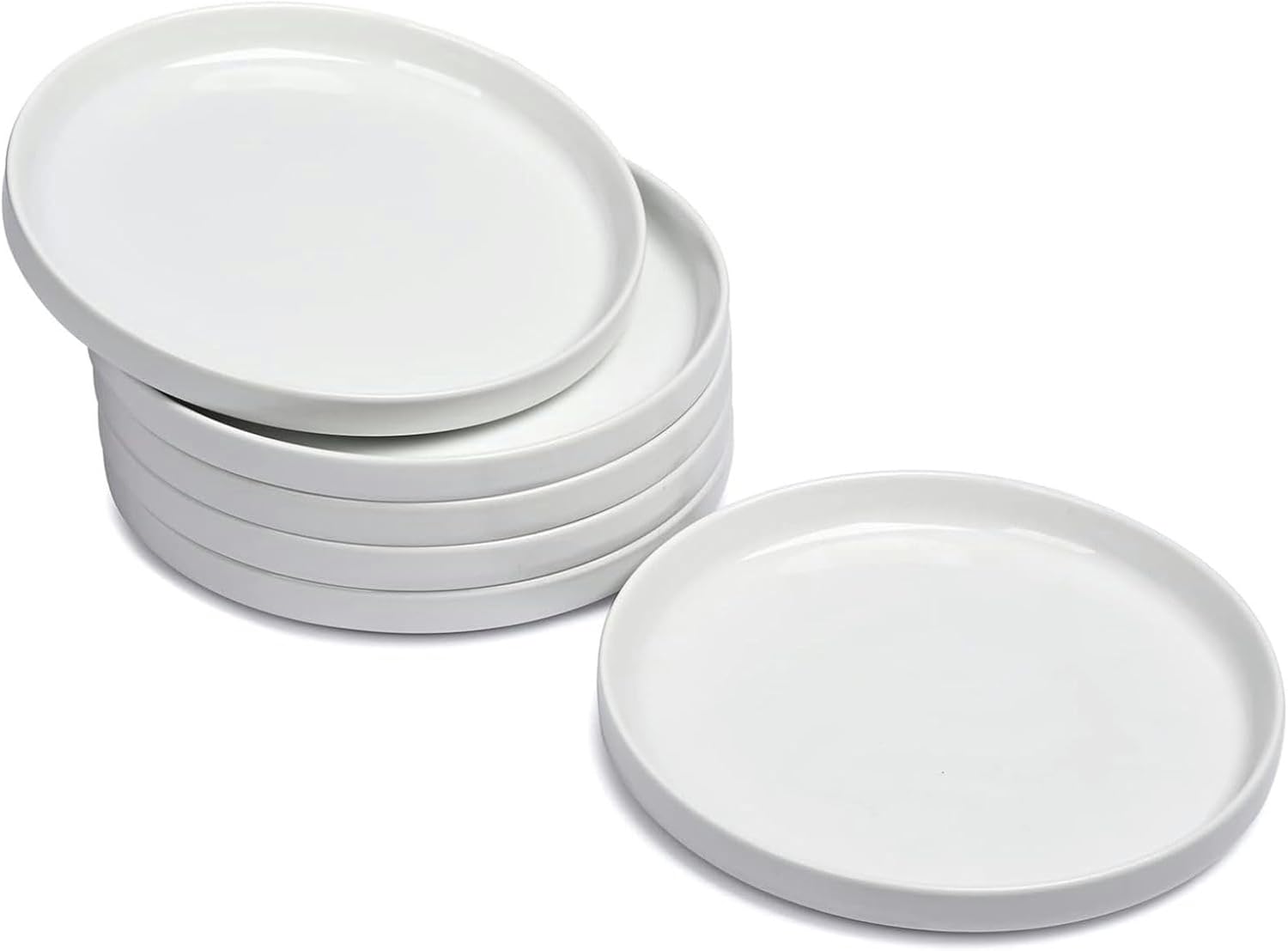 Set of 6 Ceramic Appetizer Plates - 7/9/10.5 Inch