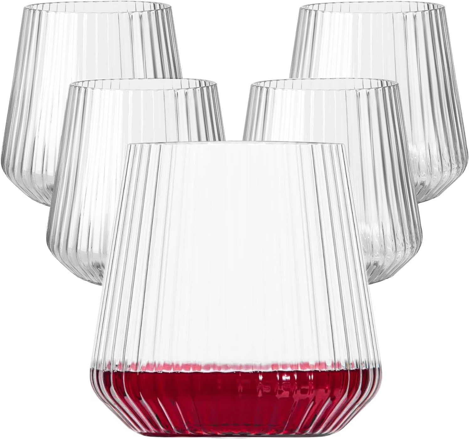 40 Pack 14oz Clear Plastic Wine Glasses